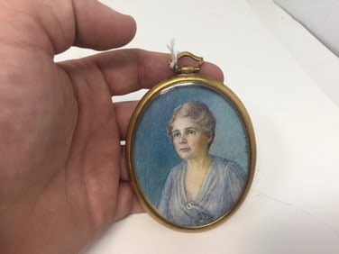 Signed Miniature Portrait
