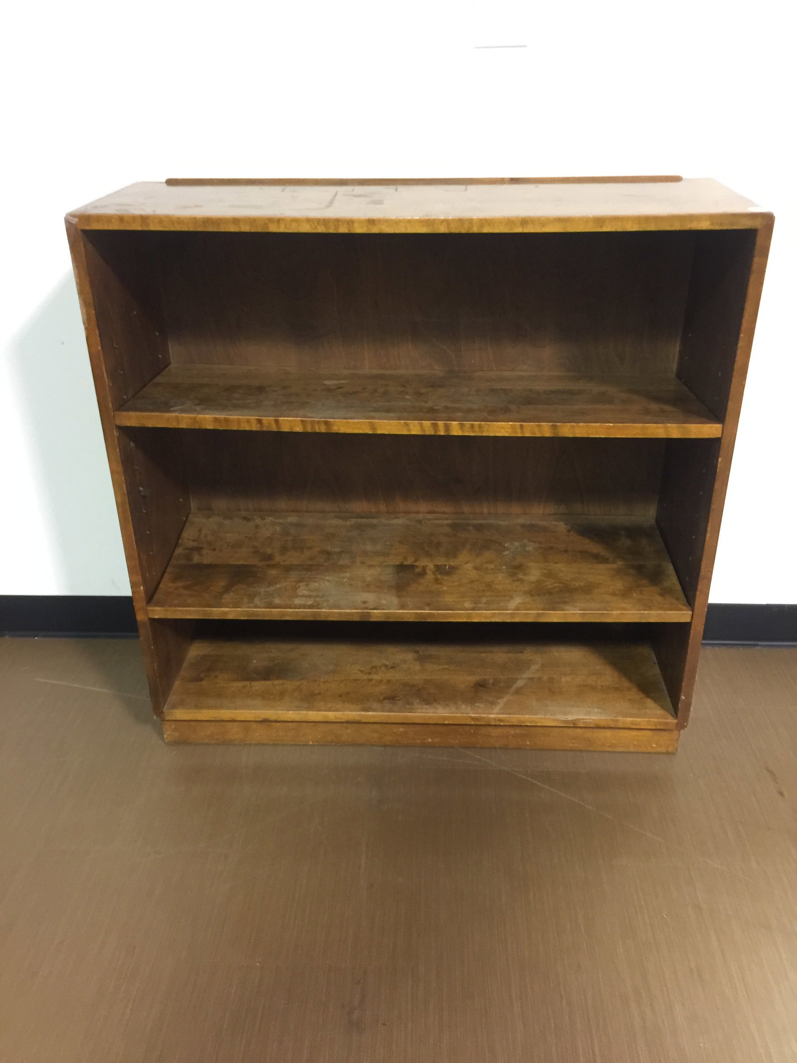 Walnut Bookshelf: 37" x 14" x 14", has 2 adjustable shelves