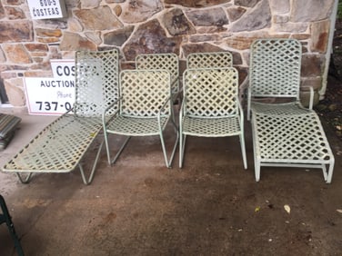 Six Vintage Outdoor Chairs
