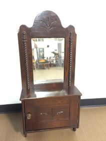 Antique Oak Hanging Cabinet