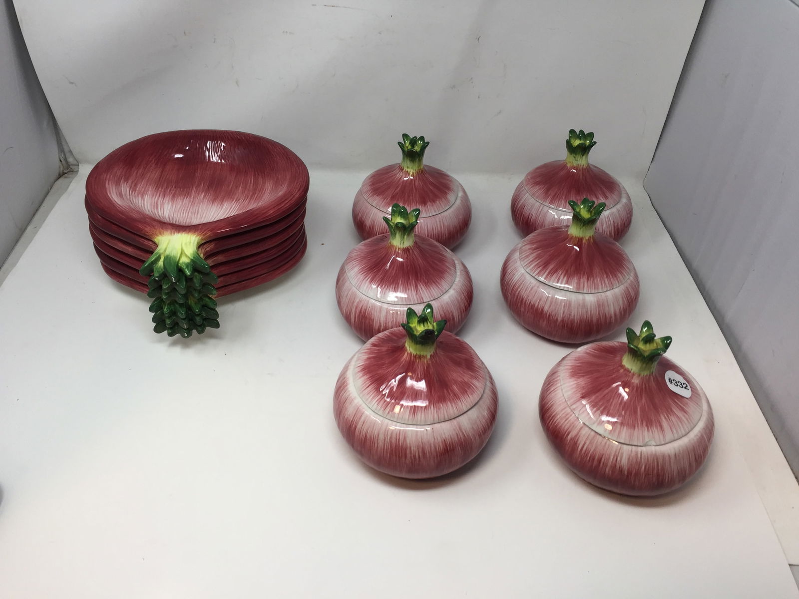 (12) Pcs Fitz and Floyd Red Onion (1 of 4)