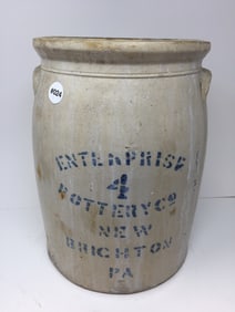 Enterprise 4 Gallon Crock w/Blue
