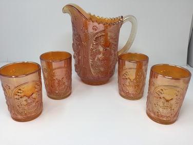 Carnival Glass Water Set