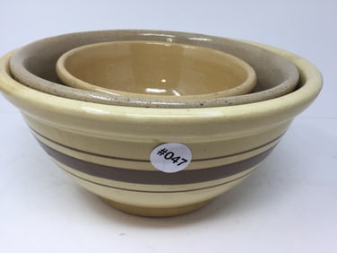 Nest of 3 Yellowware Bowls