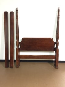 Carved Mahogany Poster Bed