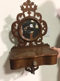 Victorian Carved Shaving Mirror
