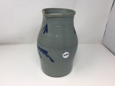 Stoneware Pitcher w/Blue