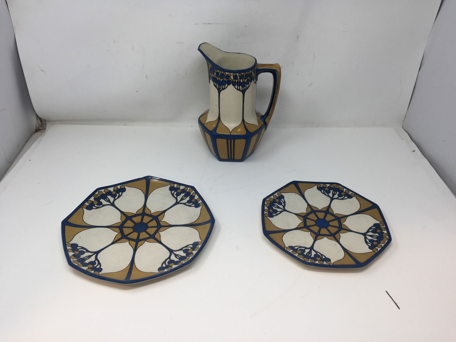 3 Pcs Mettlach Pottery (1 of 5)