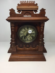 Antique Walnut Mantle Clock