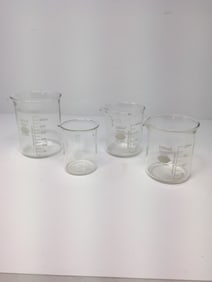 Four Vintage Pharmaceutical Beakers