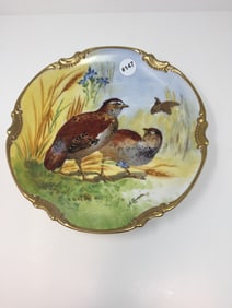 Signed Limoges Game Plate