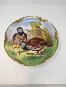 Signed Limoges Game Plate