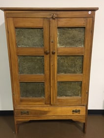 Antique Punch Tin Pie Safe