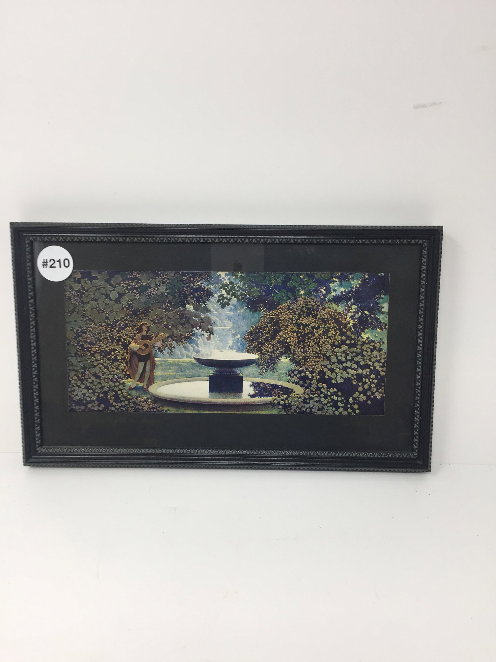 " The Serenade" By Maxfield Parish: frame is 12" x 7"