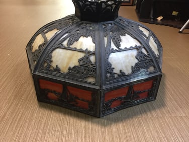 Antique Hanging Slag Glass Light Shade