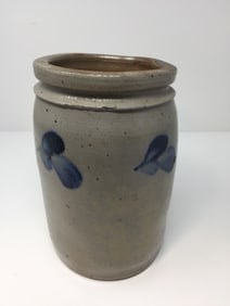 Antique Crock with Blue