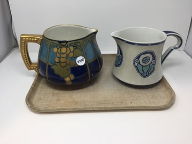 2 Artist Signed Limoges Pitchers