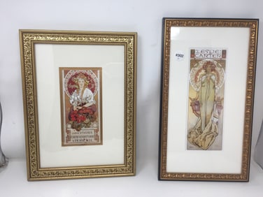 2 Framed Russian Posters