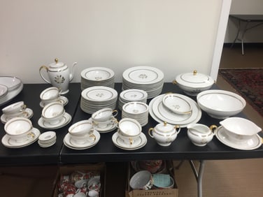 Approx. 83 Pcs Rosenthal Rose Dinnerware