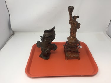 2 Pcs Antique Metalware
