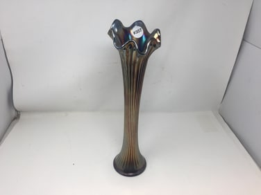 Carnival Fluted Trumpet Vase