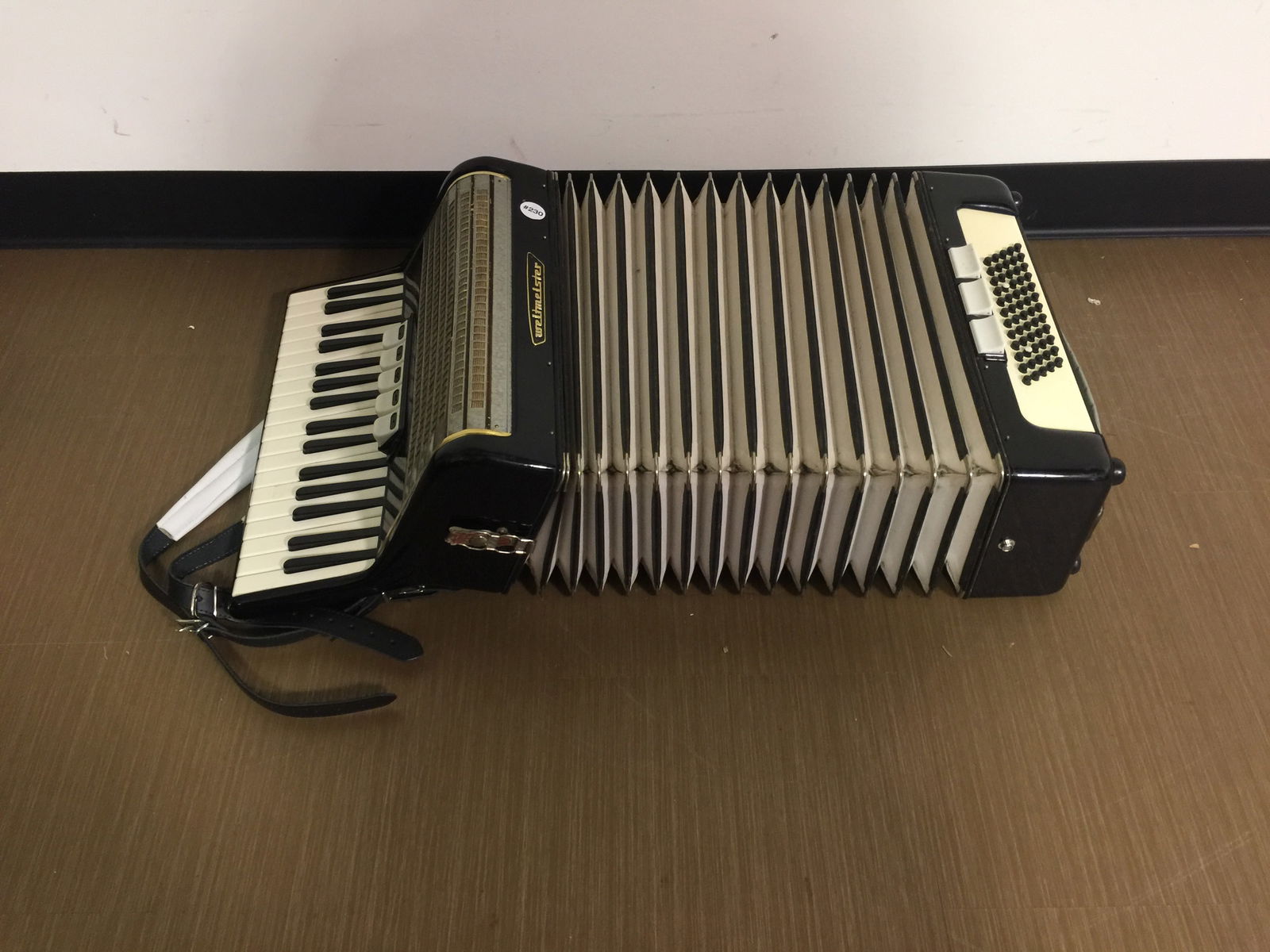 Weltmeister Piano Accordion: Made in Germany. 16" x 18", fully extended 33".
