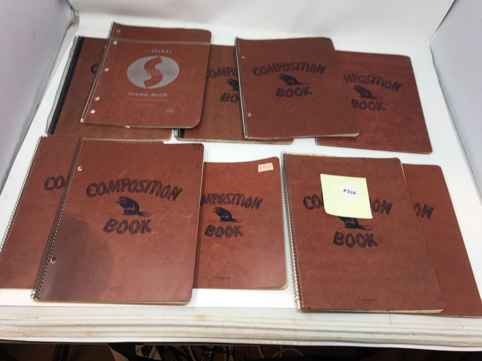 Vintage Baseball Memorabilia: Hand written records of 1950's Major League Baseball scores. 10 books.