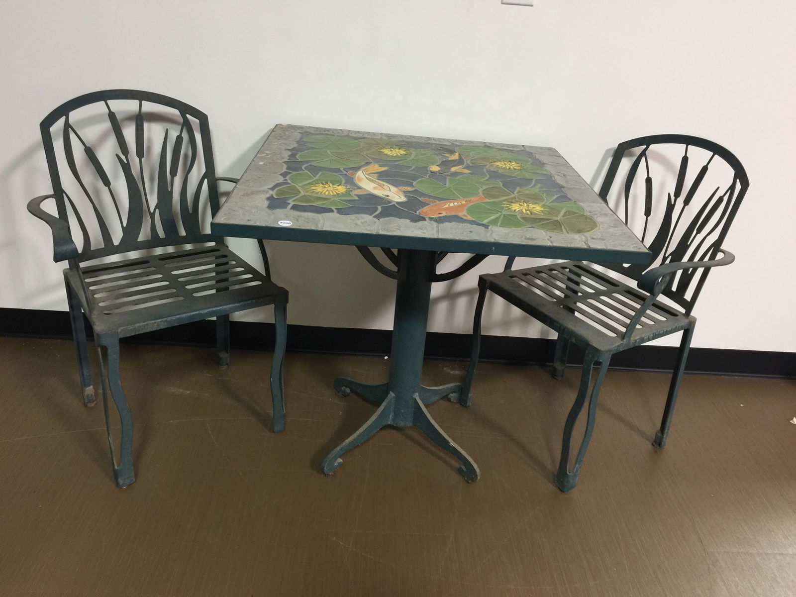 Vintage Coy Fish Tile Top Table and Chairs (1 of 7)