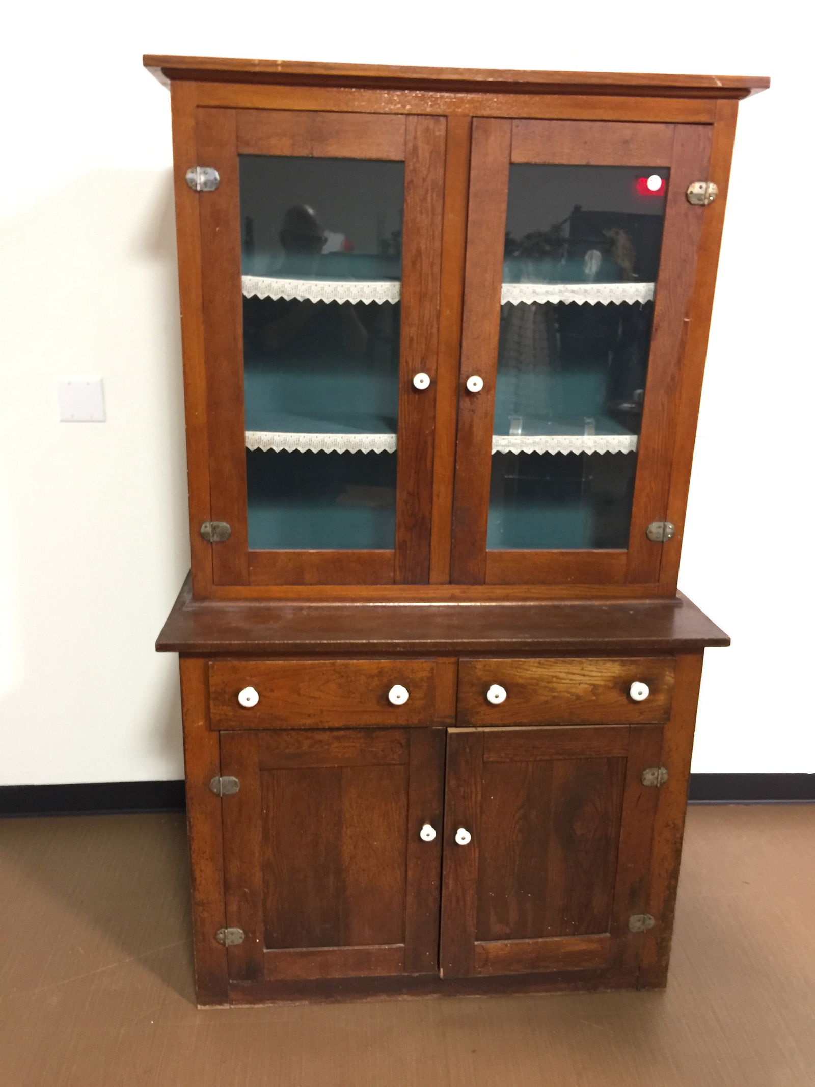 Antique Oak Stepback Cupboard (1 of 9)