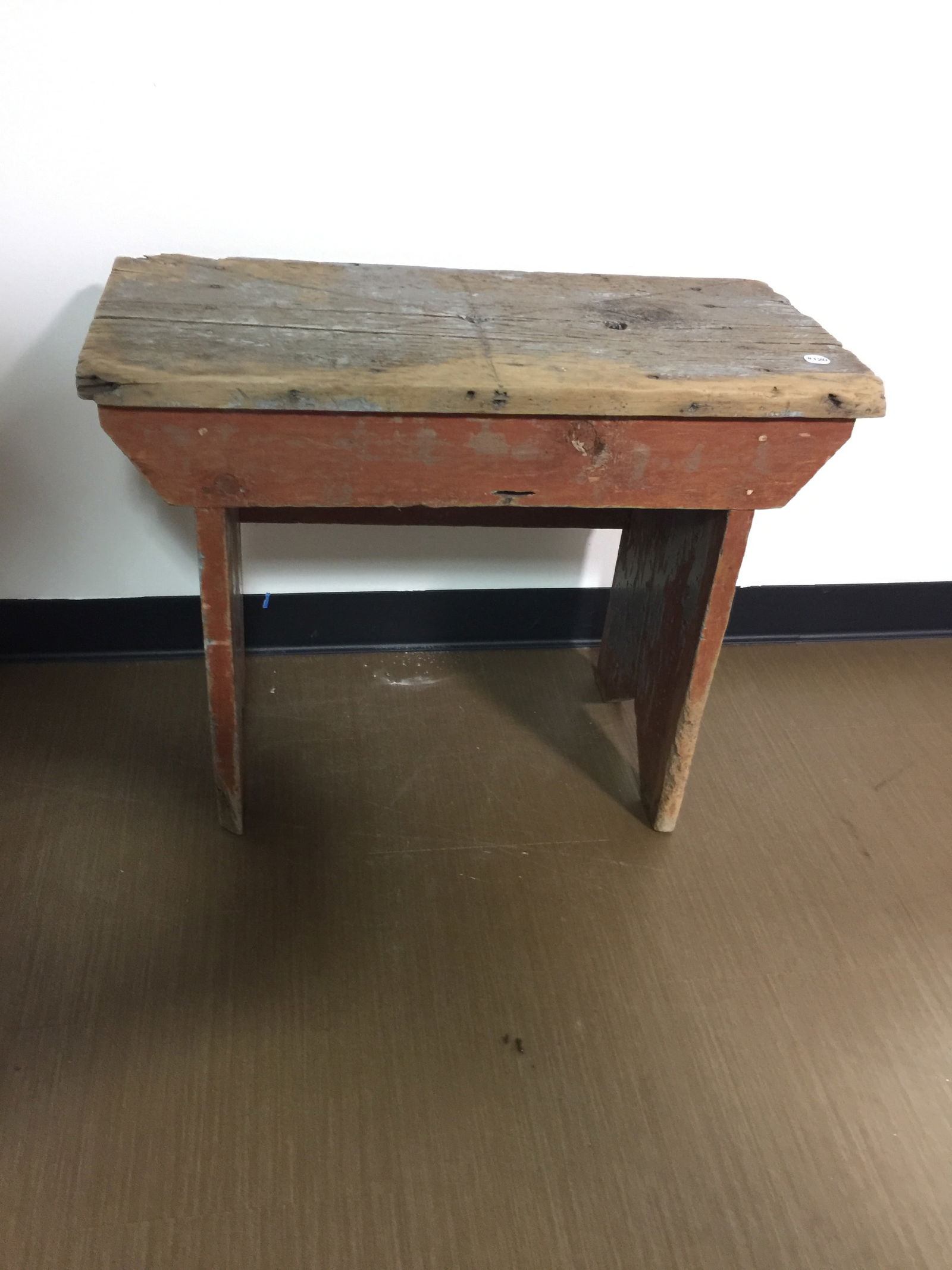 Primitive Bench with Red Paint (1 of 5)