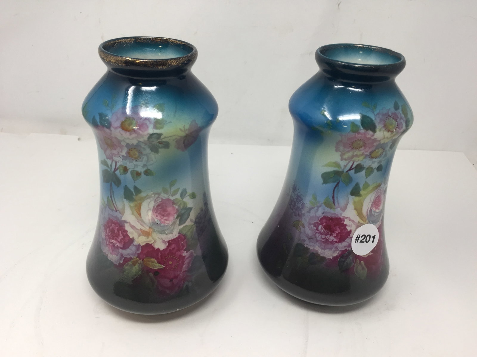 Pair of Royal Bonn Vases: 8" H.