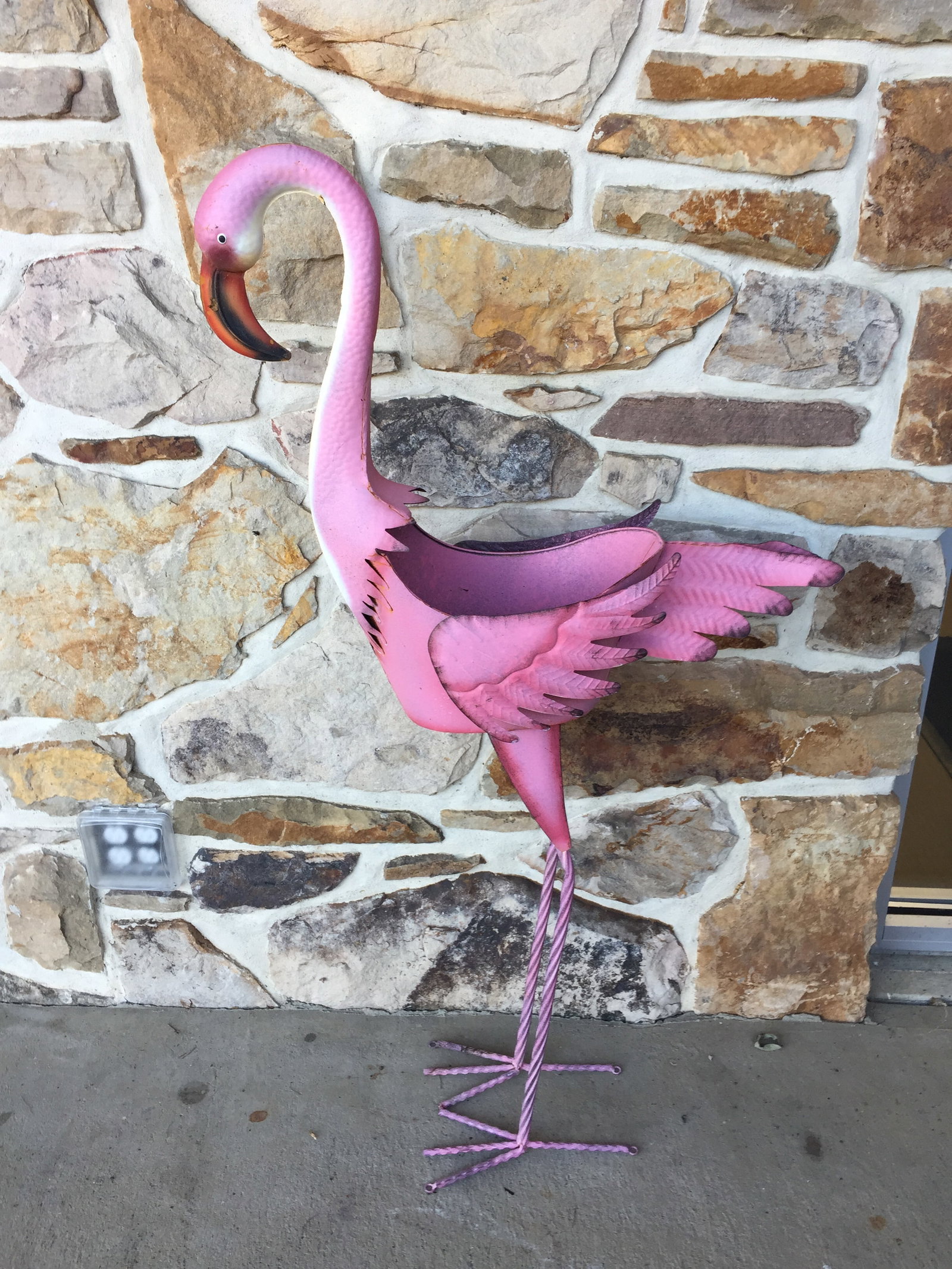 Metal Flamingo: 50"x23".