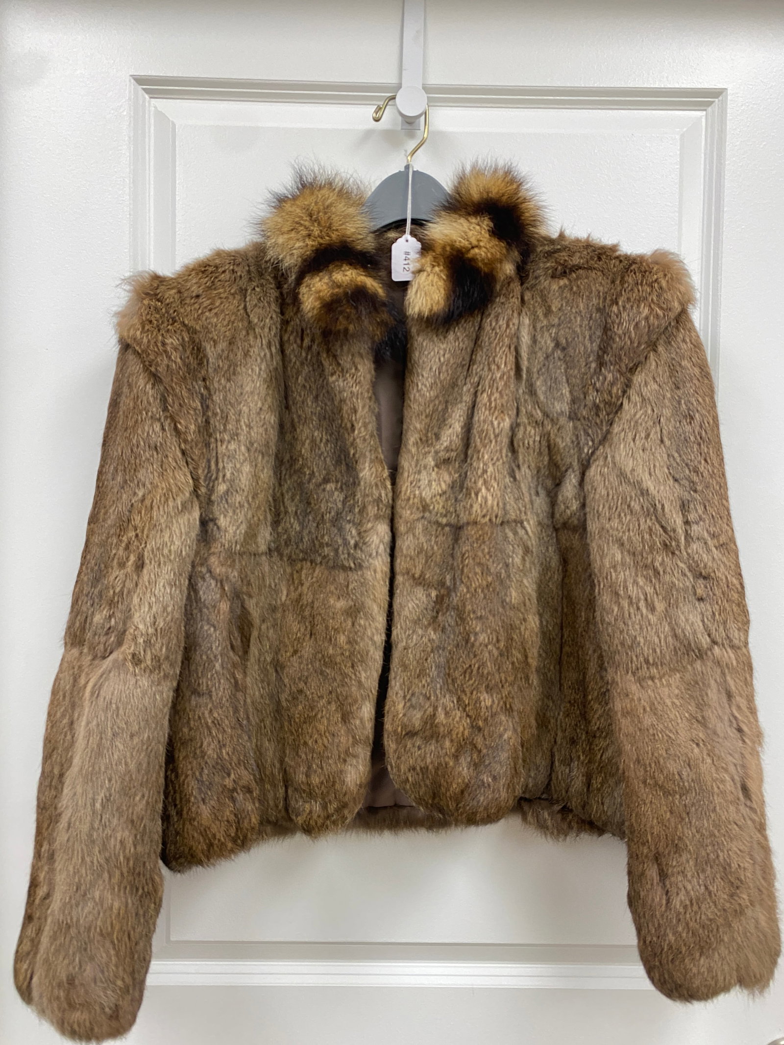 Ladies Fur Coat: 24" H x 16" W.