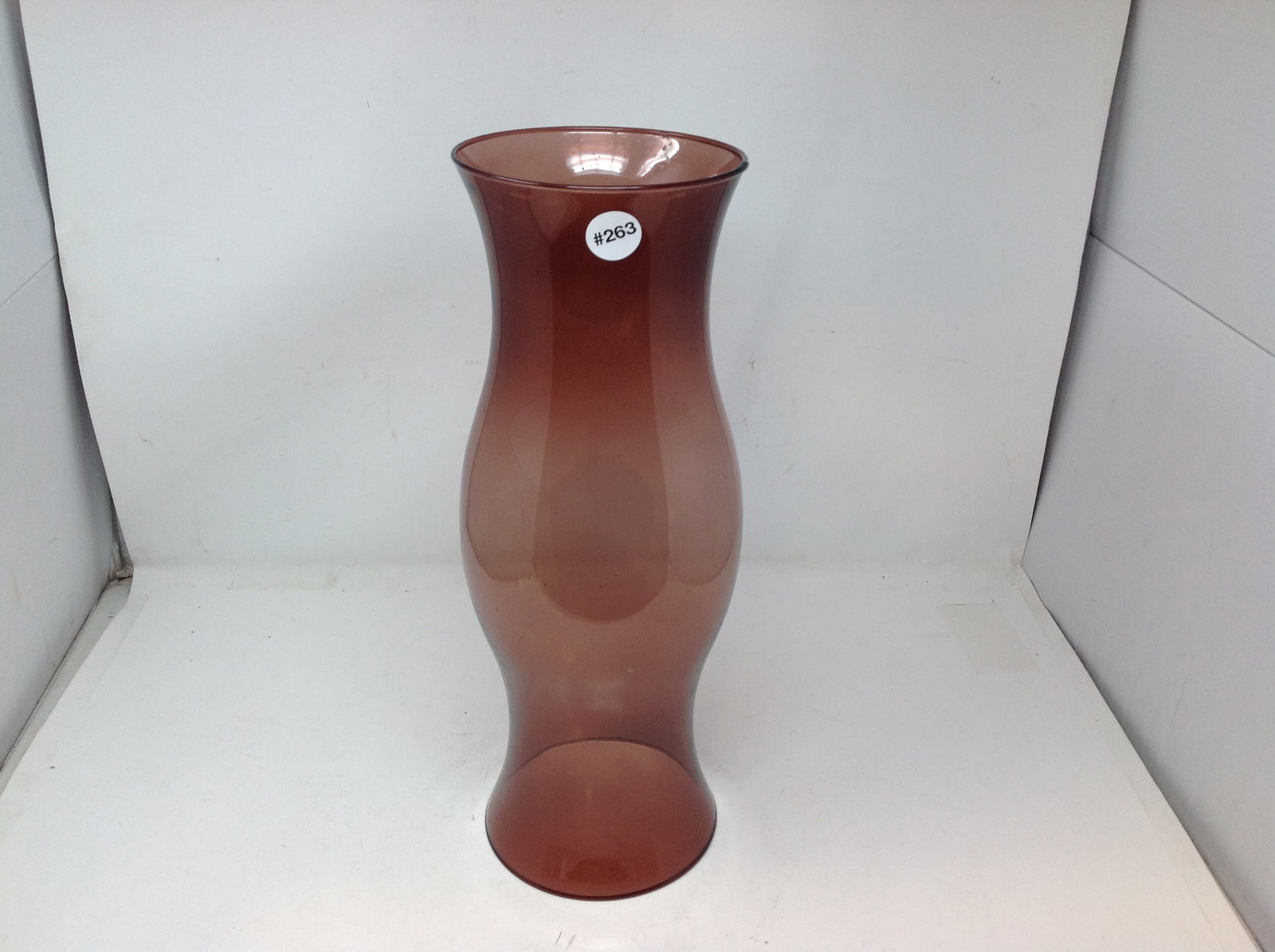 Blenko Amethyst Hurricane Shade: 17" H