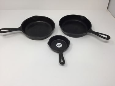 3 Cast Iron Skillets