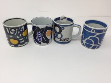4 Royal Copenhagen Fajance Mugs