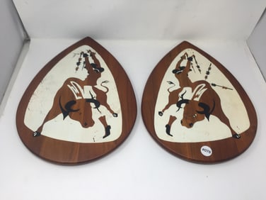 Pair MCM Wall Hangings