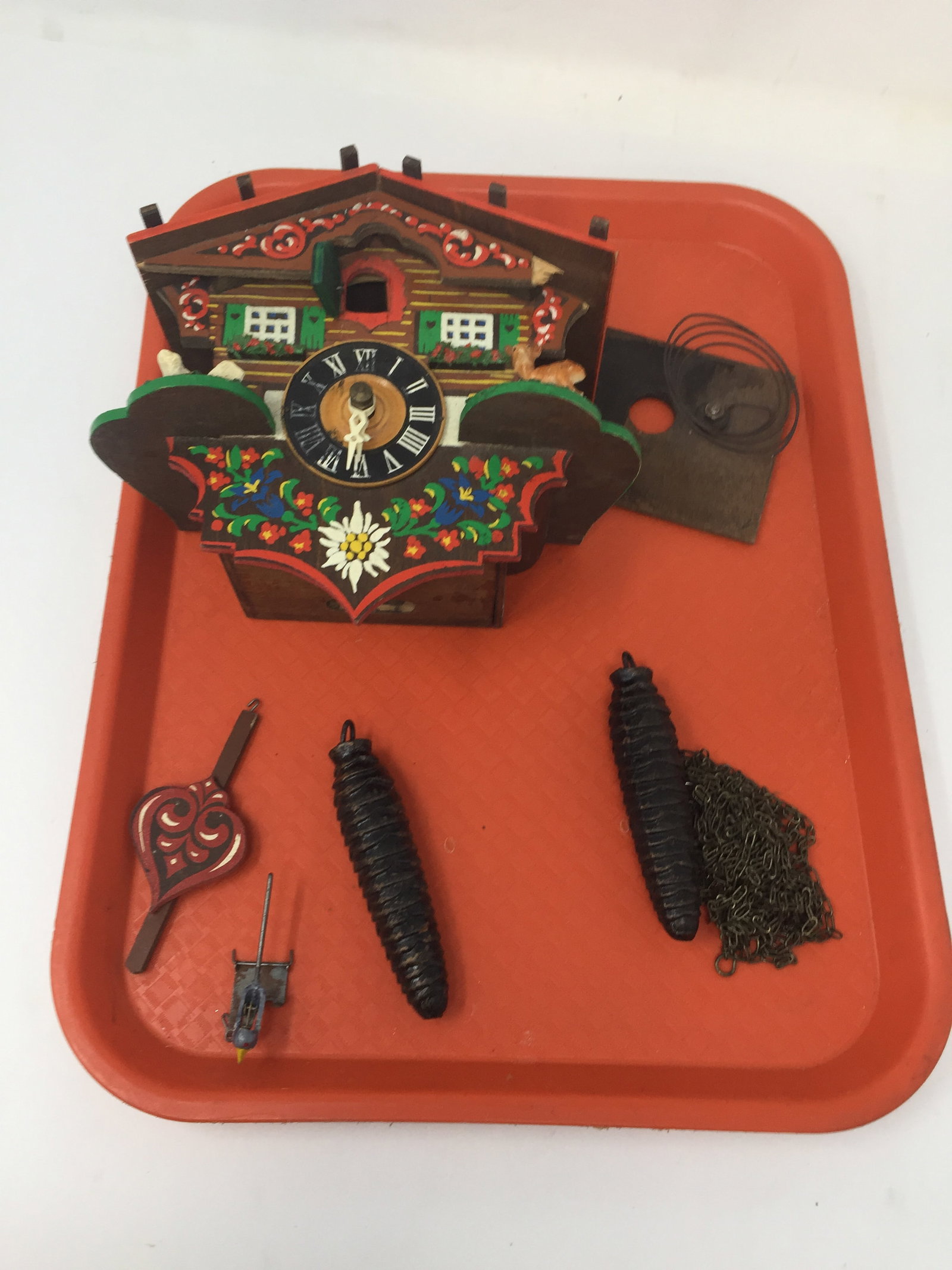 Coo Coo Clock: german, 6"H, includes weights and pendulum