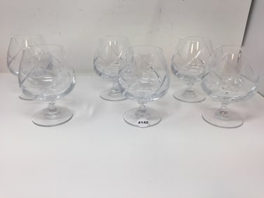 Set of 6 Mikasa Olympus Platinum Brandy Snifters
