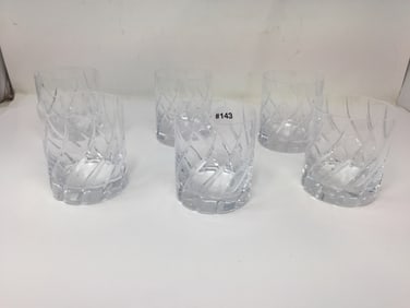Set of 6 Mikasa Olympus Platinum Rock Glasses