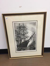 Alan Jay Gaines Etching The Clipper " Sea Witch"