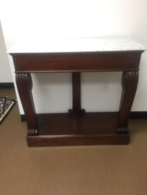 Period Empire Marble Top Pier Table