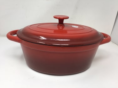 Ernesto Cast Iron Red Enamel Lidded Dish