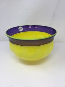 Signed Art Glass Bowl