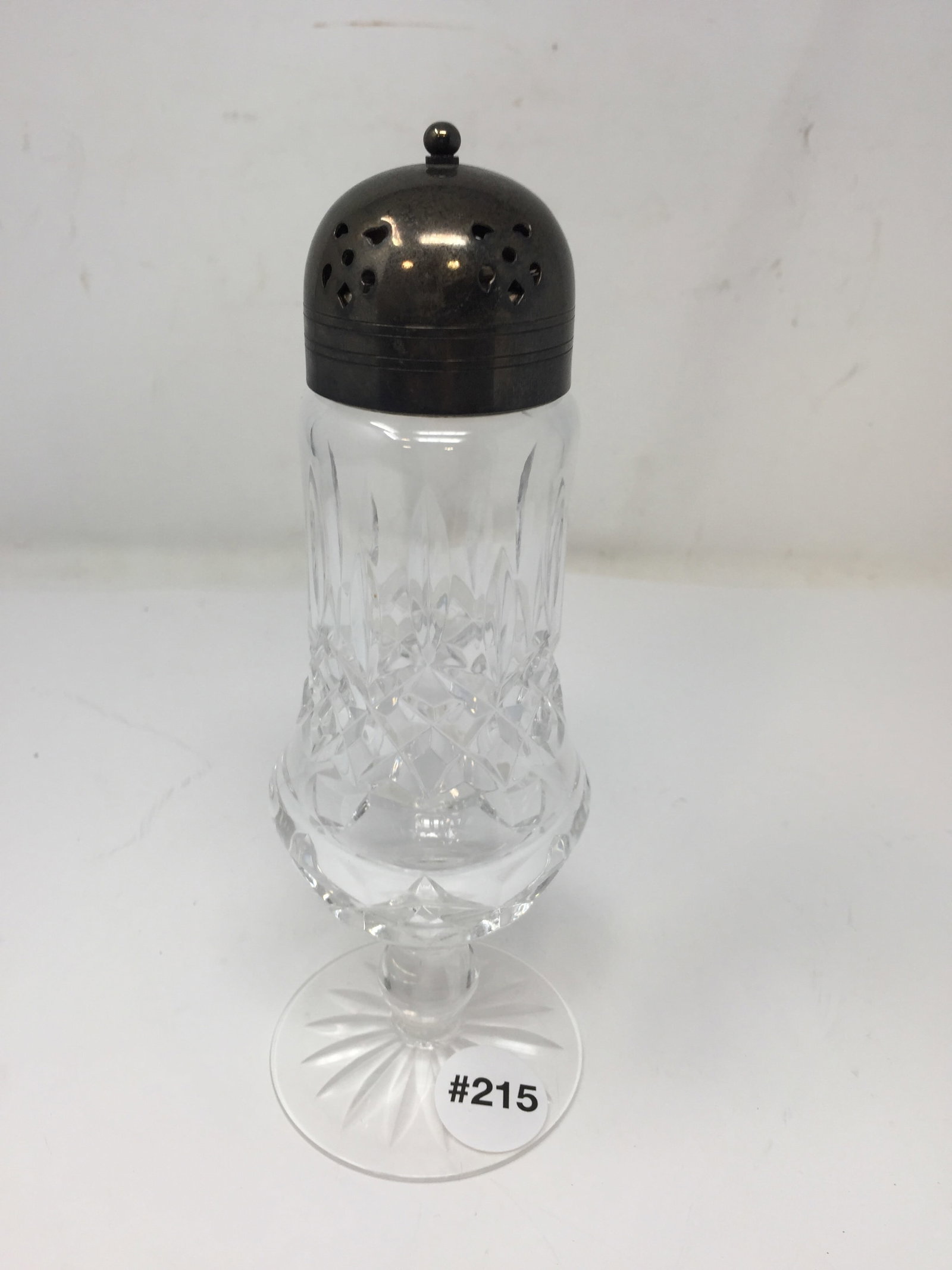 Waterford Muffineer: 8", signed on bottom