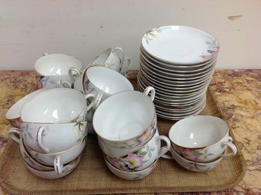 Grouping of Noritake Azalea Cups & Saucers