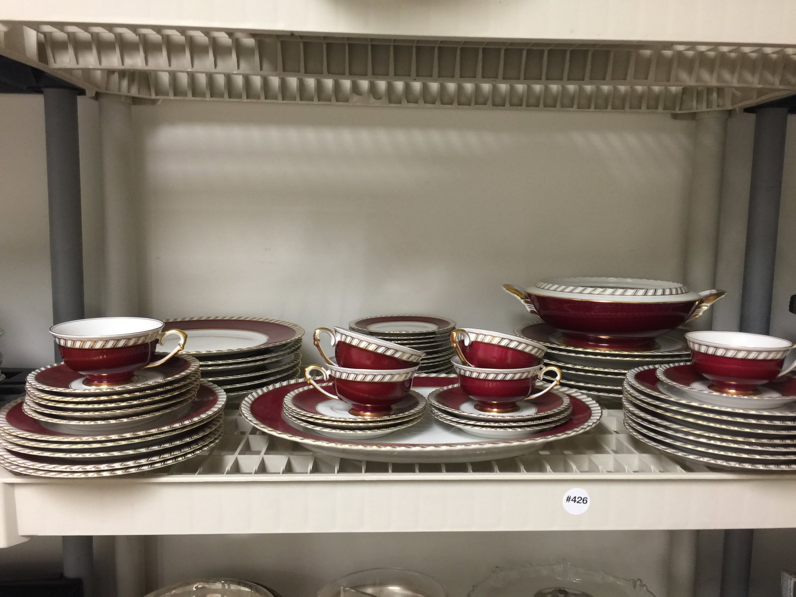 Grouping of Bavaria Cardinal Dinnerware: Service for 6, with some serving pieces.