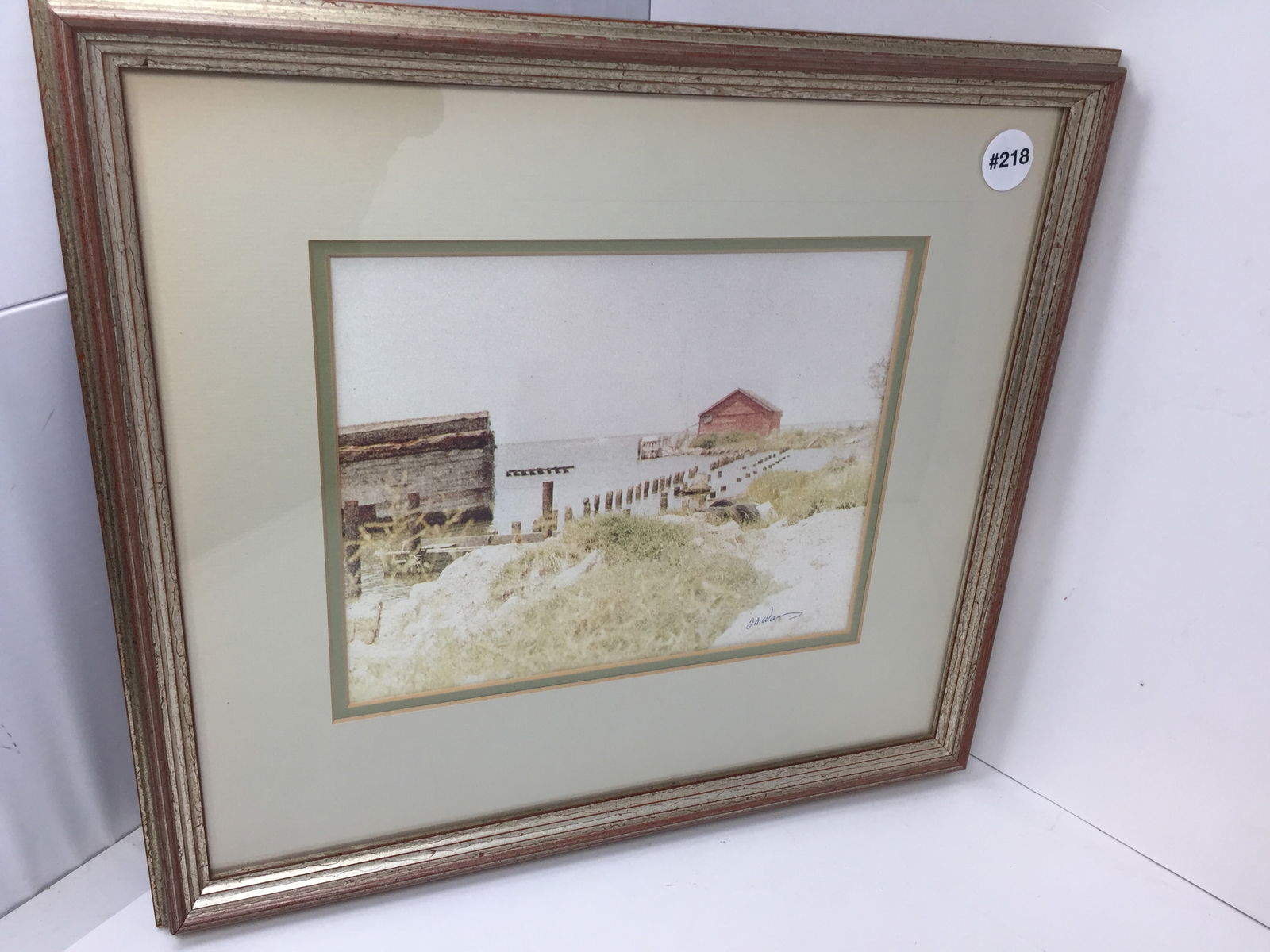 James A. Warner Portrait "Red Crab House": SLR. Frame 16" x 15". Professionally double matted.