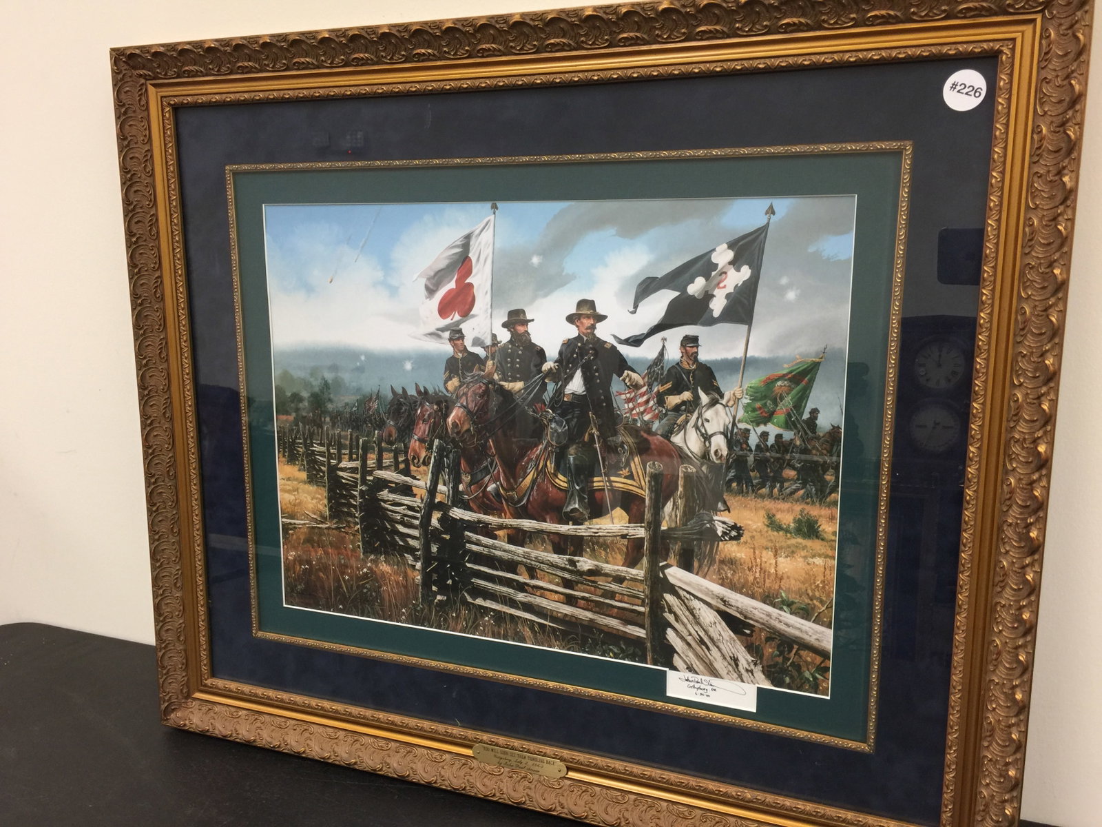 Civil War Print "You Will Soon See Them Tumbling Back": 20" x 24". SLR John Paul Strain. Has COA.