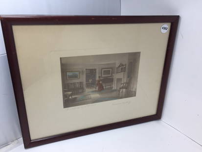 Wallace Nutting Print: Frame 14"x 18". Titled "Sunshine & Music", SLR.